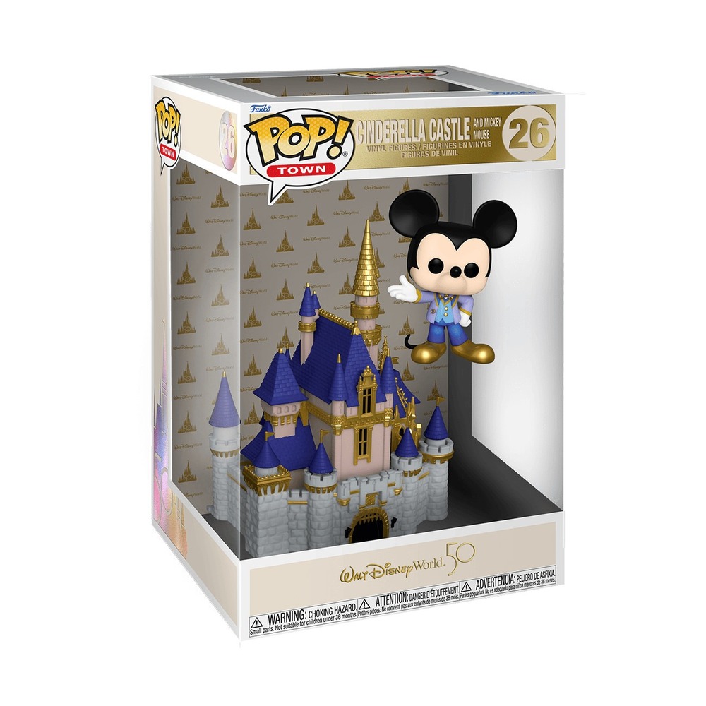 Funko Pop Town Disney Cinderella Castle and Mickey Mouse #26 Vaulted WDW 50th